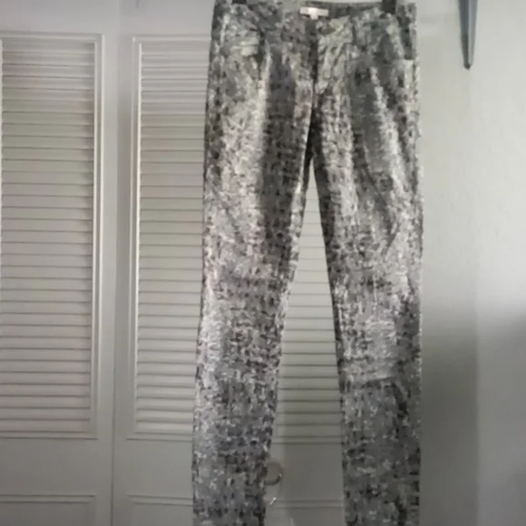 CAbi Skinny Jeans Jeggings Camo Blue Gray Style 604 Size 4 - Picture 5 of 11